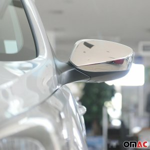 Hyundai Accent Mirror Cover - Omac - Without Indicator - Gloss Silver - '12-'17